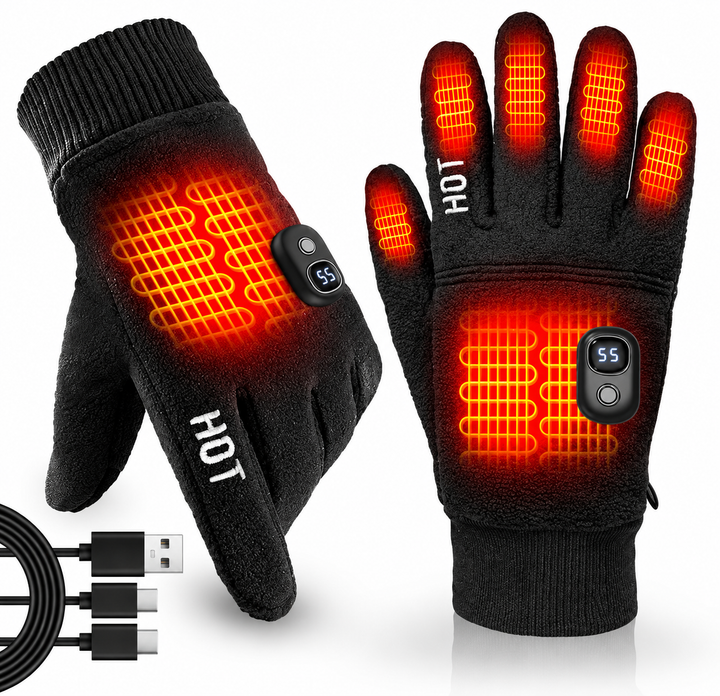 Fleece Heated Gloves for Walks & Errands