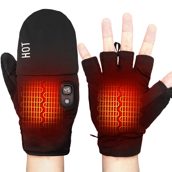 Flip-Top Heated Mittens for Walks & Errands