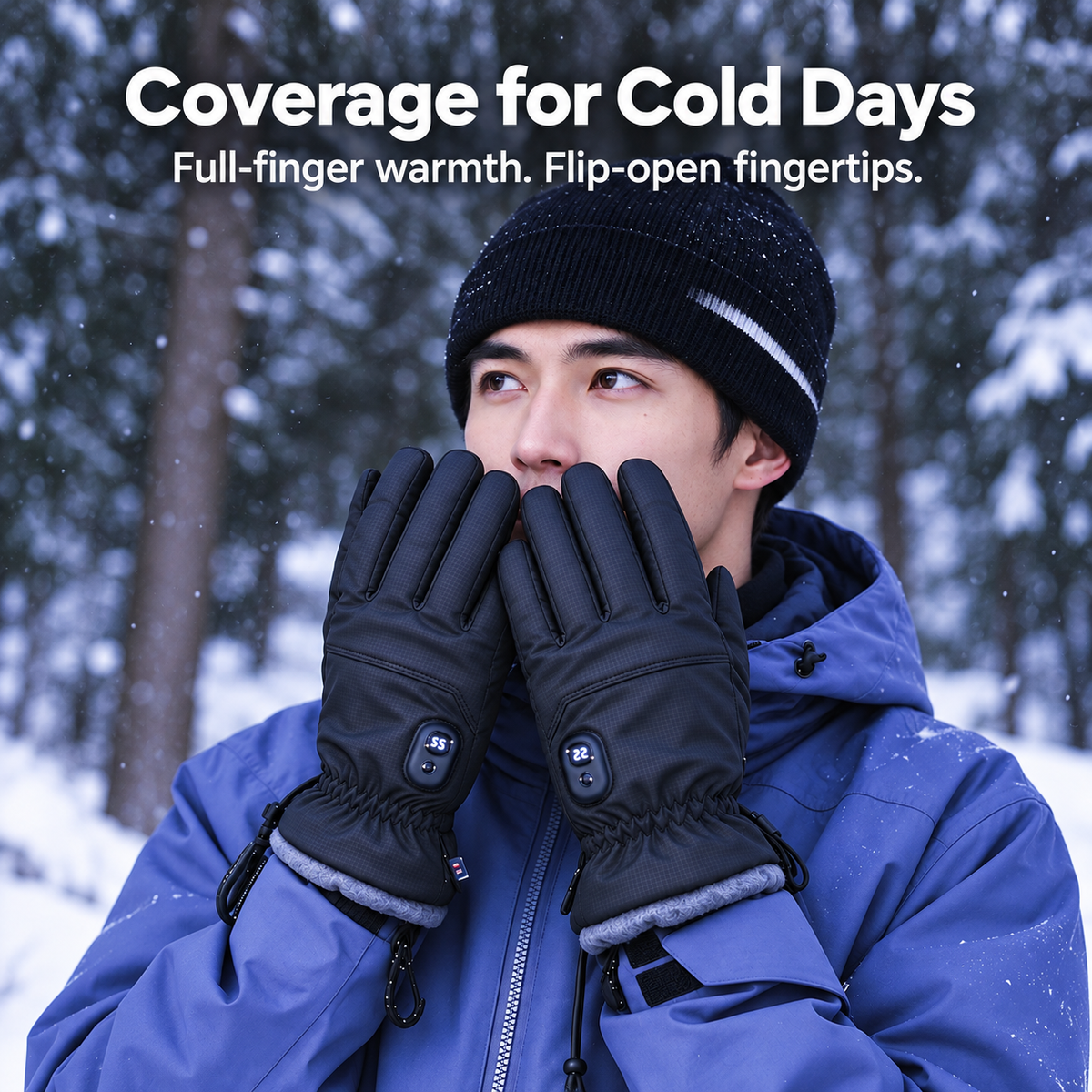 RideWarm Flip-Open Heated Gloves