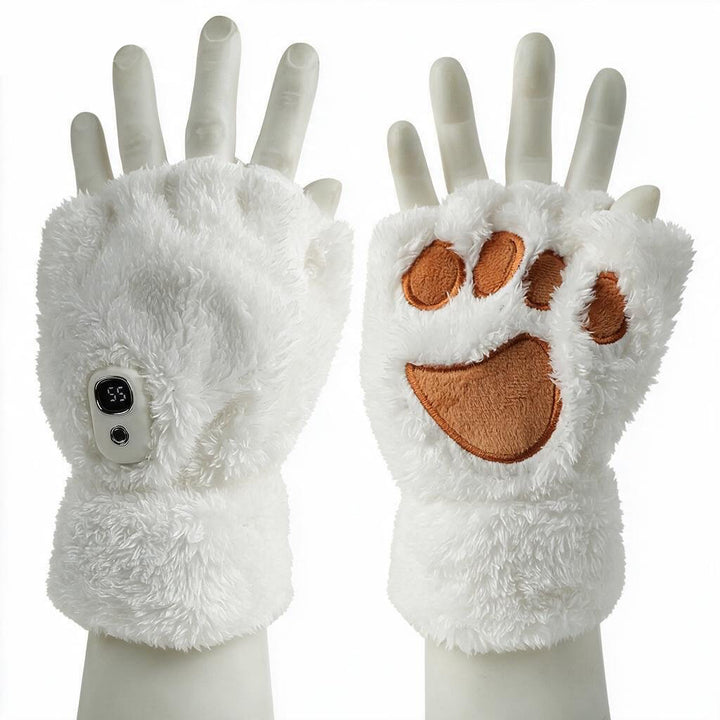 NimbleWarm Cat Paw Fingerless Heated Gloves